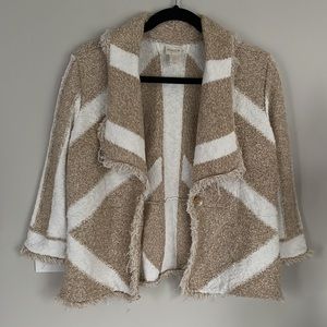 Chico’s Geometrical 3/4 Sleeves Cardigan size 1